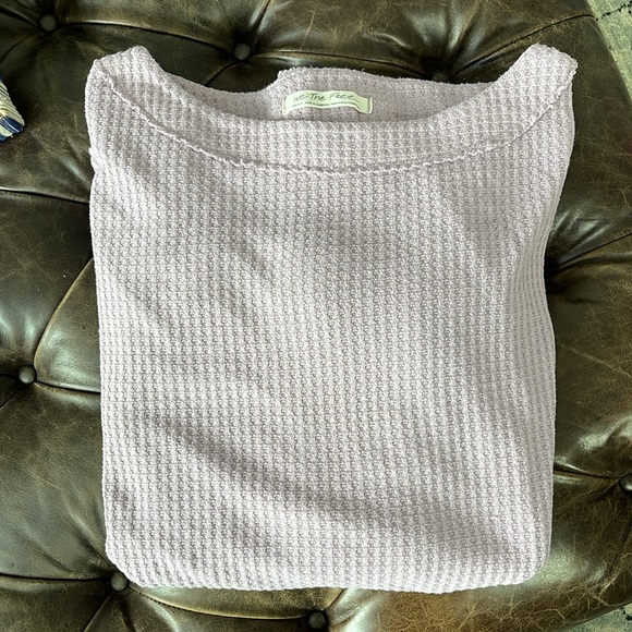 We the Free | North Shore Thermal Boat Neck Tee Lilac - Picture 5 of 5